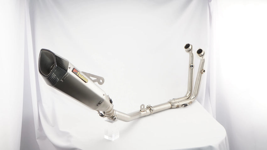 For 450SR Silver Stainless Steel Carbon Fiber Tip TSS Full System Exhaust 2022-2025 Motorcycle Replacement Supersport Riding