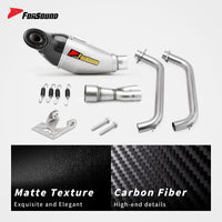 ท่อคอท่อไอเสีย Yamaha MT07 ขนาด 51 มม. / ท่อไอเสีย Yamaha MT09 ทั้งระบบ ปี 2013-2025 คาร์บอน SS รถจักรยานยนต์ ODM&OEM กำหนดเอง TI