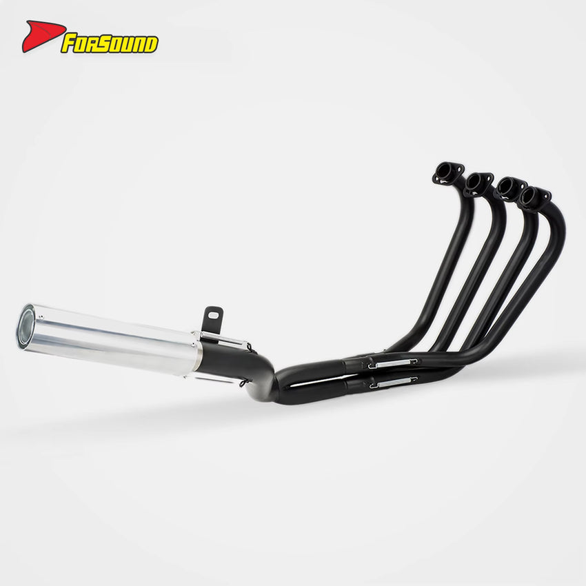 Delicate and High Temperature Resistant Retro-Style Six-Section Electroplated Motorcycle Low-Exit Full Exhaust Pipe for CBX400F