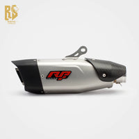 RS Original Universal Modified Motorcycle Exhaust Pipe Pioneer Carbon Fiber Cover Tail Section 51Mm Diameter Stainless Steel
