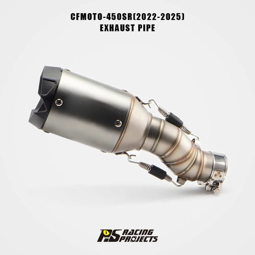 New FORSOUND Stainless Steel 51Mm AR Embossed Tail Exhaust Pipe (Black/Silver) for 450SR/NK Motorcycle