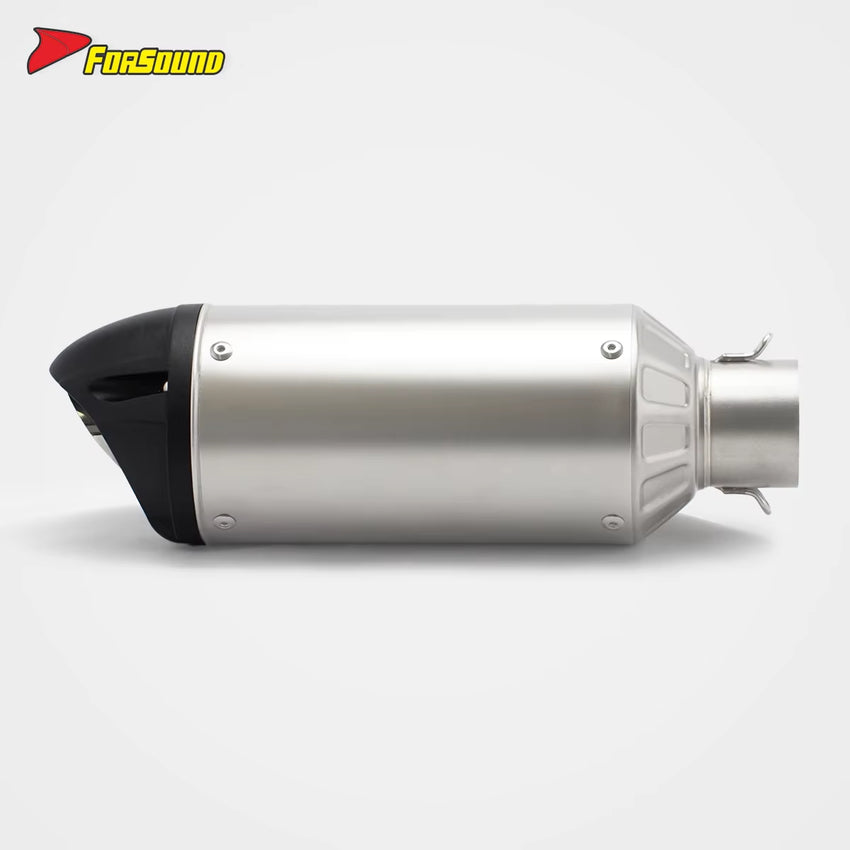 Universal 51Mm Locomotive Style Stainless Steel Motorcycle Modified End Can Slip-On for Zx-4R NINJA400 800Nk CB500 R3 MT07 OEM