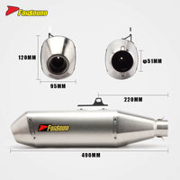 Universal Motorcycle Exhaust Pipe SS FMF Long Neck Tail Section Escape Fmf Exhaust Fit KAWASAKI-KLX230 KTM-ZXC Ktm Fmf Exhaust