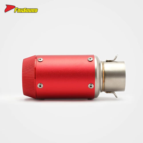 Stainless Steel Carbon Fiber 51Mm Mini GP End Can Full Red Exhaust Pipe Universal Motorcycle Pipe