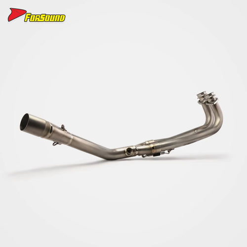 New FORSOUND Yamaha TMAX 560 Twin-Cylinder Maxi-Scooter Titanium Front-Mid Section Exhaust Direct Bolt-On Installation
