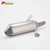 For CFMOTO 450Mt Fit 2023-2025 Mid-Tail Integrated Exhaust Pipe Slip-On Muffler Adventure Touring SS&TI Cfmoto 450Mt Exhaust