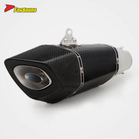 FORSOUND Kawasaki Z900 Exhaust Carbon Fiber Stainless Steel Dominator Style Mid-Rear Section Deep Four-Cylinder Exhaust Note