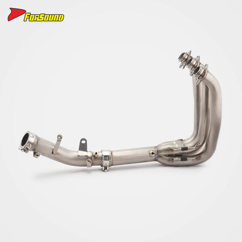 For KAWASAKI ZX-6R Titanium Alloy Front-Middle Section Exhaust Pipe OEM Rear Exhaust-Compatible Exhaust with Mounting Bracket