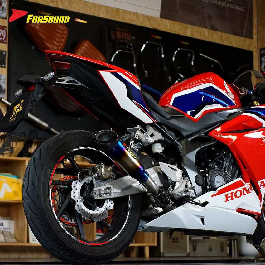 RS for Motorcycle Exhaust Pipe Modification for SC round Mouth Tail MT09 Z 900 450SR Race 600 R3 Ninja Zx-4R