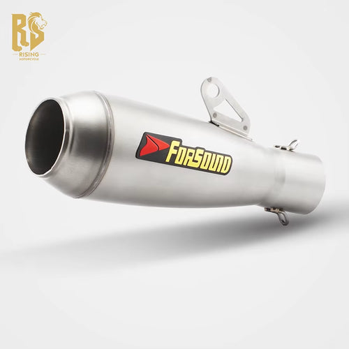 RS Locomotive Modified Exhaust Pipe Muffler Retro Torpedo Tail Section for MT-07 NINJA400 R3 Z900 Stainless Steel New Condition