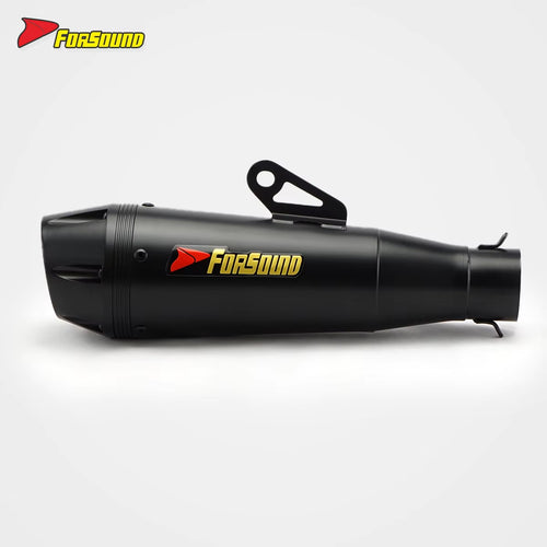 RS Original Universal Modified Stainless Steel Motorcycle Exhaust Pipe Frosted Black R34 51Mm Tail Section Silencer 51MM Caliber