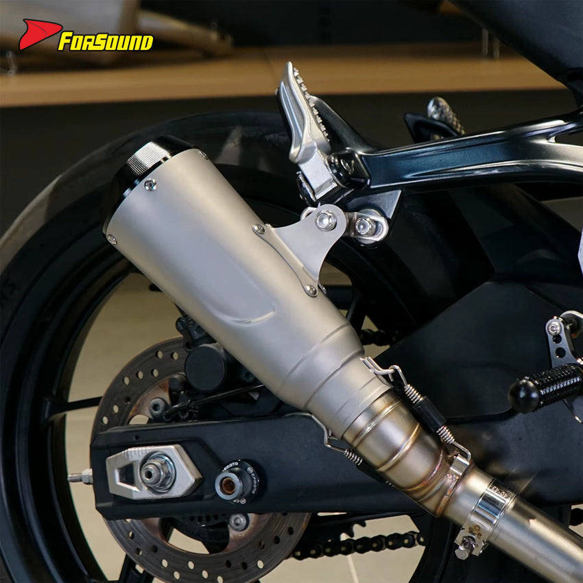 For CFMOTO Stainless Steel Carbon Fiber SR Full-Section Silencer Exhaust Pipe for CFMOTO 450SR 450NK Motorcycles Condition New