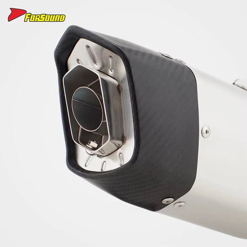 For ZONTES 703RR Stainless Steel Full Straight Exhaust System Side-Exit Motorcycle Exhaust Pioneer Model with Oxygen Sensor OEM