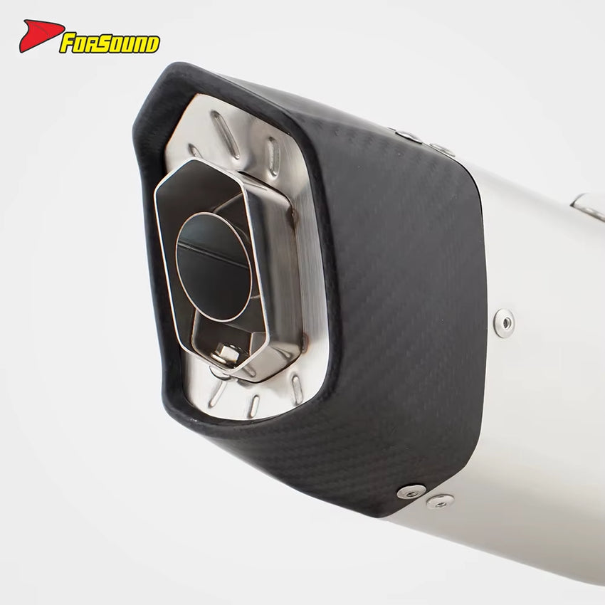 For ZONTES 703RR Stainless Steel Full Straight Exhaust System Side-Exit Motorcycle Exhaust Pioneer Model with Oxygen Sensor OEM