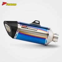 RS for R11-7 Motorcycle Exhaust Pipe Tail Stainless Steel Carbon Fiber for Z900 MT09 ZX-10R CBR650R CB1000 Models
