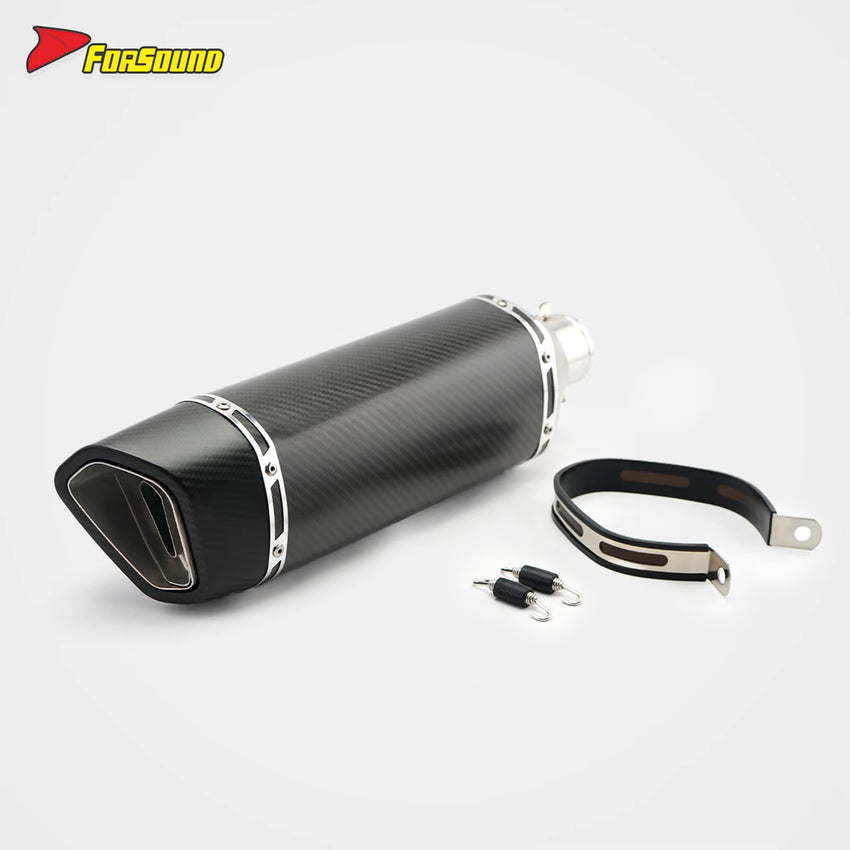 Motorcycle Front Mid Section Exhaust Pipe Stainless Steel Carbon Fiber Tip Full Motorcycle Exhaust System for Yamaha R3 Exhaust