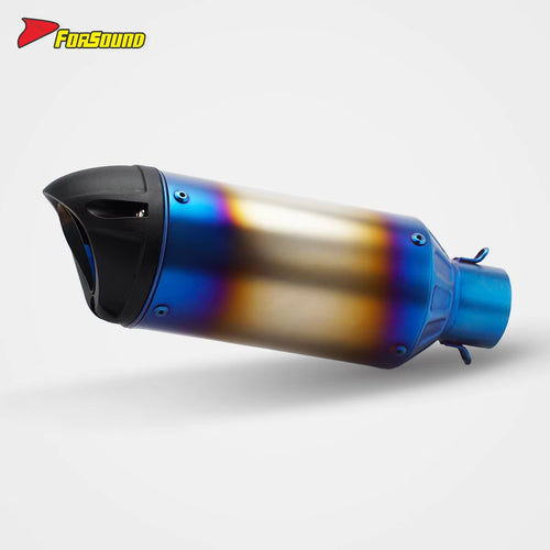 Universal 51Mm Locomotive Style Stainless Steel Motorcycle Modified End Can Slip-On for Zx-4R NINJA400 800Nk CB500 R3 MT07 OEM