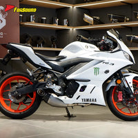 For Yamaha R3 Exhaust Fit 2015-2025 Street Bike Motorcycle Stainless Steel Bottom-Exit Carbon Fiber Air Outlet Deep Sound OEM