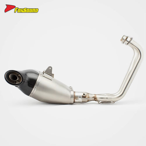 For Yamaha R3 Exhaust Fit 2015-2025 Street Bike Motorcycle Stainless Steel Bottom-Exit Carbon Fiber Air Outlet Deep Sound OEM