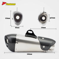 RS Universal Removable DB Killer Exhaust 51Mm Caliber Silencer for Motorcycle FORSOUND R3 Z400 ZX4R Z900 PCX ADV750