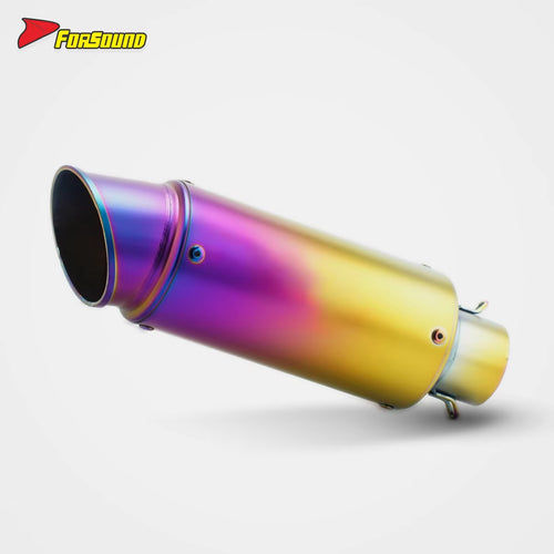 RS Universal Motorcycle Exhaust System with Escape Pipe DB Killer Silencer Exhaust Escape Phantom Color 51Mm Caliber