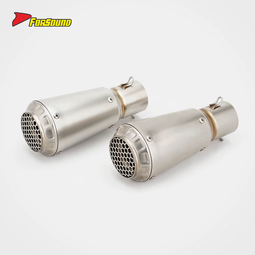 For 500SR VOOM Exhaust Full Honeycomb Small Horn Tailpipe 2024-2025 Sportbike Slip Racing Muffler Stainless Steel