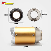 New Forsound/Sound RS Original Embossed Gold Stainless Steel Exhaust Pipe Modified Universal Motorcycles 60Mm 450SR 500 RS660