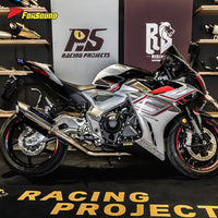 For ZONTES 703RR Fit 2023-2025 Full Straight Exhaust System Assembly High-Temperature Resistant Material Zontes 703Rr Exhaust