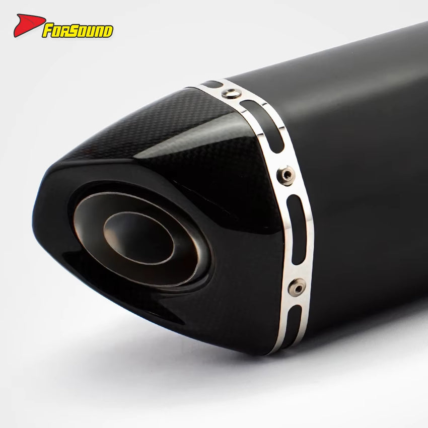RS Universal 51Mm Caliber Stainless Steel Motorcycle Exhaust Pipe New Condition 300Mm Tailpipe for Z900 Z800 Z400