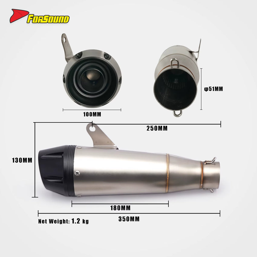 New FORSOUND for Monkey 125 Exhaust Stainless Steel R34-Style Full Exhaust System Aggressive Deep Exhaust Note Urban Commute