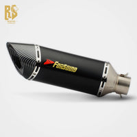 RS for Motorcycle Exhaust System Single-Hole Modified Exhaust Pipe for Motorcycle Fits CBR650 ZX-4R CB400F 650NK RS660 R6