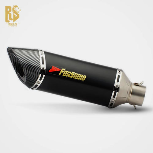 RS for Motorcycle Exhaust System Single-Hole Modified Exhaust Pipe for Motorcycle Fits CBR650 ZX-4R CB400F 650NK RS660 R6