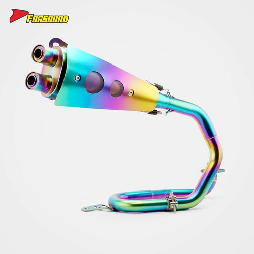 FORSOUND New for Monkey 125 Double-Barrel Full Exhaust System Deep Vintage Exhaust Note Urban Commute Exact Fit Customizable