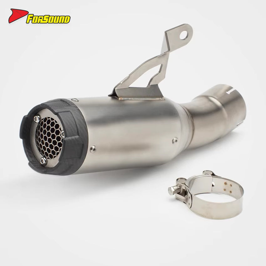 New FORSOUND S1000RR/S1000R Tail Section Exhaust Pipe 2010-2025 Carbon Fiber Stainless Steel Honeycomb Mesh Compatible