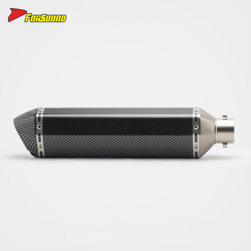 New RS Original Modified Universal Stainless Steel Exhaust Pipe Water Transfer Printing Extended Hexagonal Single Hole Tail