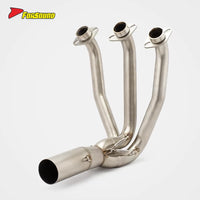 For CFMOTO 675NK 675SR Fit 2024-2025 Silvery Stainless Steel Motorcycle Full Bottom-Exit Exhaust System Deep Sound Customizable