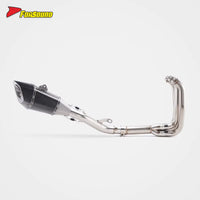 Exquisite and Heat Resistant Silvery White Stainless Steel Carbon Fiber Motorcycle Full Exhaust System for KAWASAKI ZX-6R ZX-4R