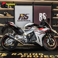 For ZONTES 703RR Carbon Fiber Full Straight Exhaust System Dominator-Style Zontes 703Rr Tail Exhaust with Oxygen Sensor OEM&ODM