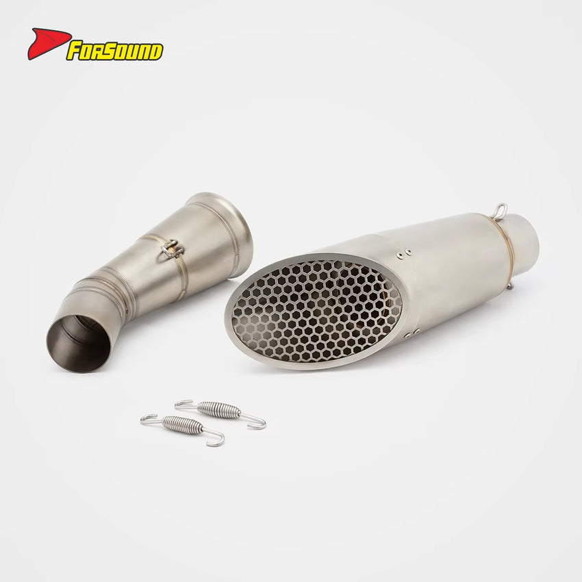 For ZONTES 703RR Straight-Through Down-Exit Exhaust with Honeycomb Mesh Cover Zontes 703Rr Escapes Horsepower Improvement OEM
