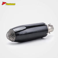 RS Original Universal Carbon Fiber 51Mm Caliber Motorcycle Exhaust Pipe New Slip-On Muffler with Box Packaging