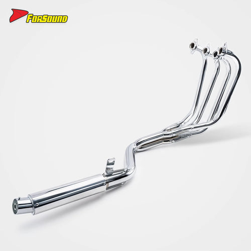 Retro and Heat Resistant Six-Section Electroplated Motorcycle Exhaust Pipe Full System Exhaust Pipe for CBX400F 1981-1984