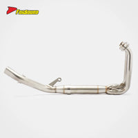 New for 675Sr Matte Stainless Steel Finish Front-Mid Section Exhaust Triple-Cylinder O2 Sensor Compatible Track Racing OEM