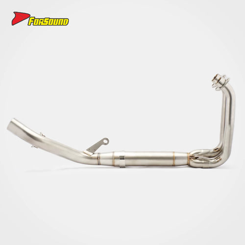 New for 675Sr Matte Stainless Steel Finish Front-Mid Section Exhaust Triple-Cylinder O2 Sensor Compatible Track Racing OEM