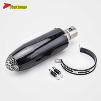 RS Original Universal Carbon Fiber 51Mm Caliber Motorcycle Exhaust Pipe New Slip-On Muffler with Box Packaging