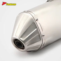 Stainless Steel 51Mm T148 Fish-Mouth Tail End Exhaust Pipe Universal Motorcycle Pipe
