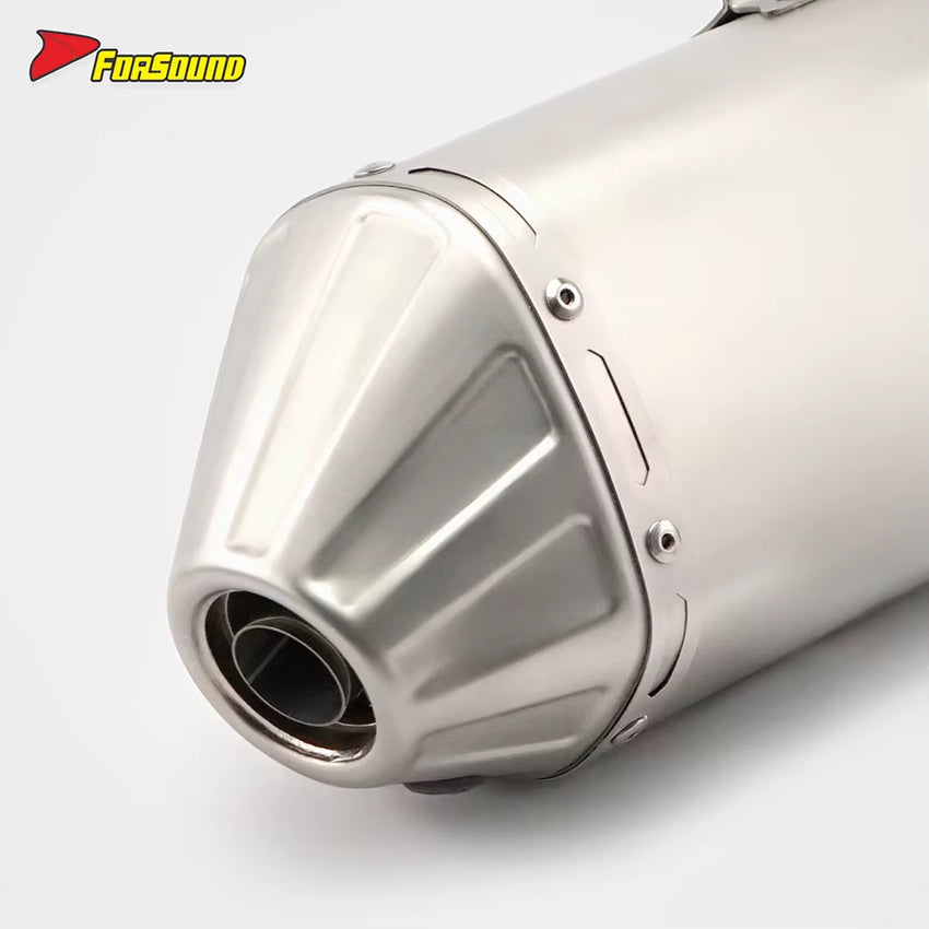 Stainless Steel 51Mm T148 Fish-Mouth Tail End Exhaust Pipe Universal Motorcycle Pipe
