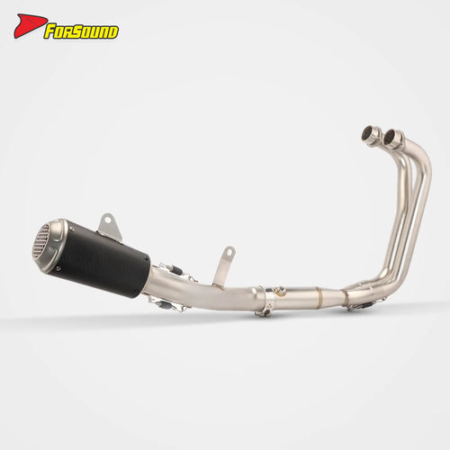 For YAMAHA MT03 Stainless Steel Carbon Fiber 51Mm 2-Into-1 Header Full System Yamaha R3 Performance Racing Exhaust Kit ODM&OEM