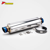 Stainless Steel Carbon Fiber 51Mm over Retro Long End Can Exhaust Pipe for Universal Motorcycle Exhaust