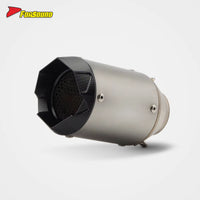 Carbon Fiber 51Mm AR Coke Can Embossed Tail Section Exhaust Pipe Universal Motorcycle Pipe