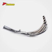 New FORSOUND KAWASAKI Z900RS Fit 17-25 Handcrafted Bent Cast Iron Full Plated One-Piece Short Pipe Retro Exhaust Silver Power